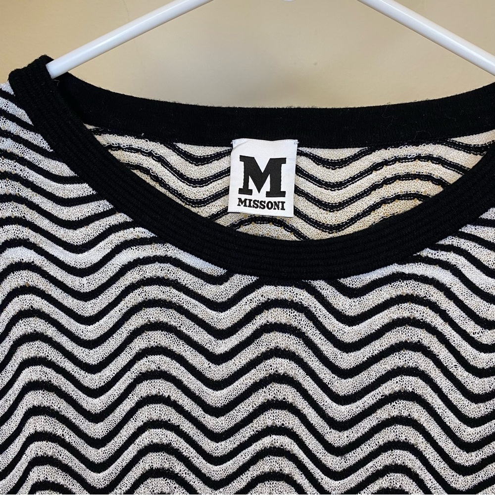 Missoni Zigzag Pattern Fine Knit Lightweight Swea… - image 3